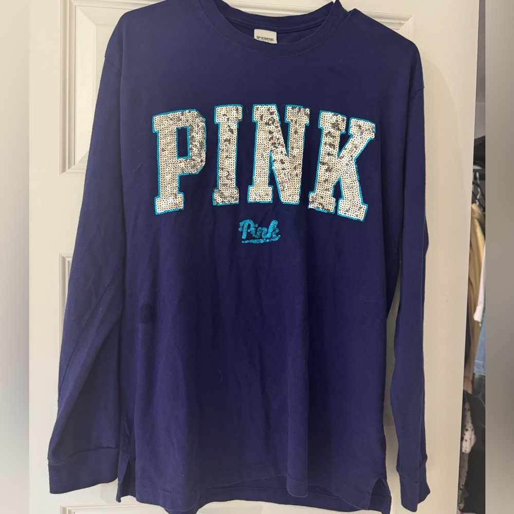 Victoria Secret Pink long sleeved sequined shirt